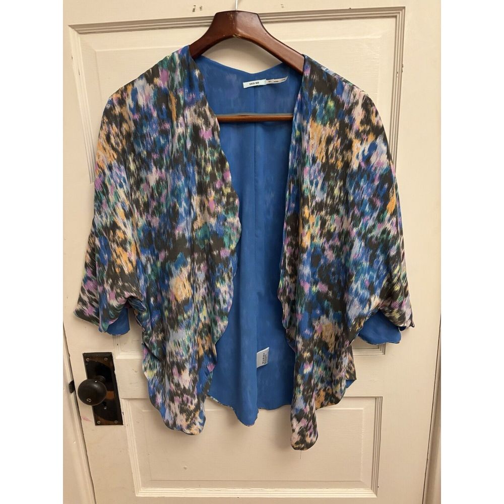 Anthropologie Kimchi Blue Watercolor Kimono Open Front Cardigan Size M/L